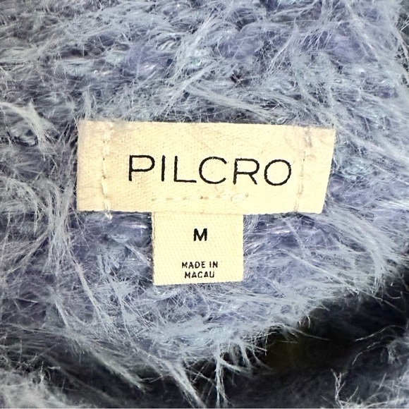 Anthropologie Pilcro Mock-Neck Short Sleeve Sweater Stripes Size Medium NWT - Picture 12 of 14